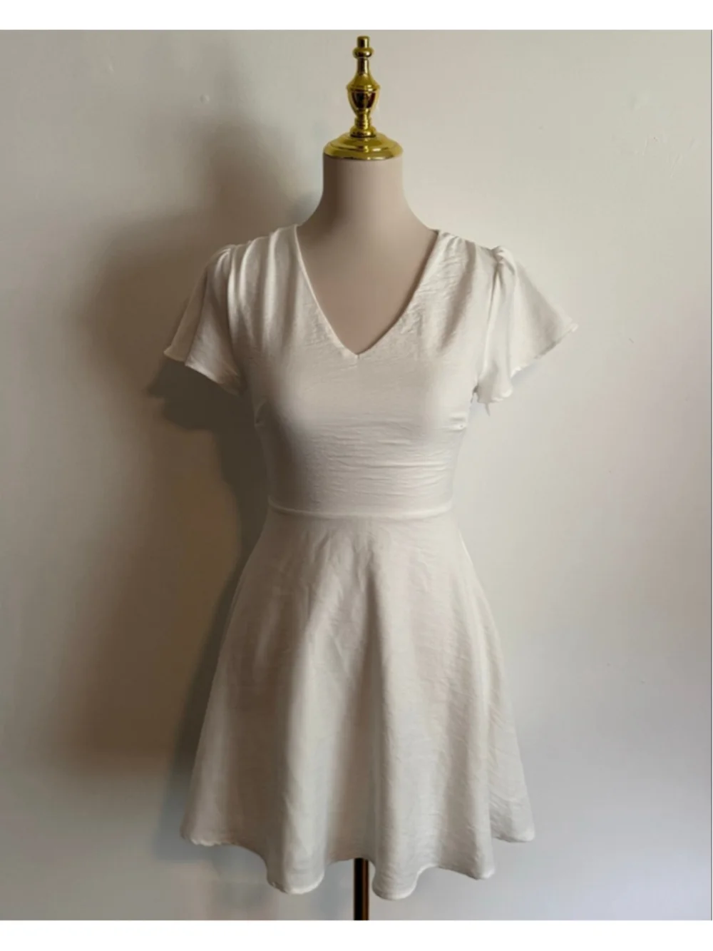 altar'd state white short dress NWT Altard State Size Medium 6-8 Puff Sleeve Dress white Summer ruffles New